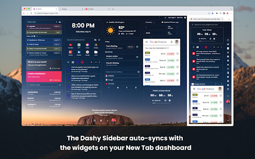 Dashy New Tab Dashboard and Side Panel