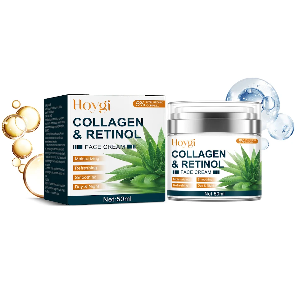 Collagen Retinol Gezichtscreme Hydraterend, Vermindert Rimpels, Verbetert Elasticiteit, Diepe Hydratatie, Anti-aging, Dagelijks Gebruik