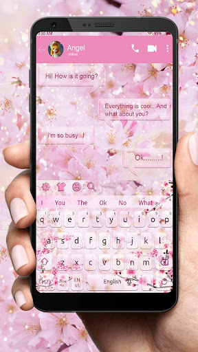 Beautiful Cherry Blossom SMS Keyboard Theme