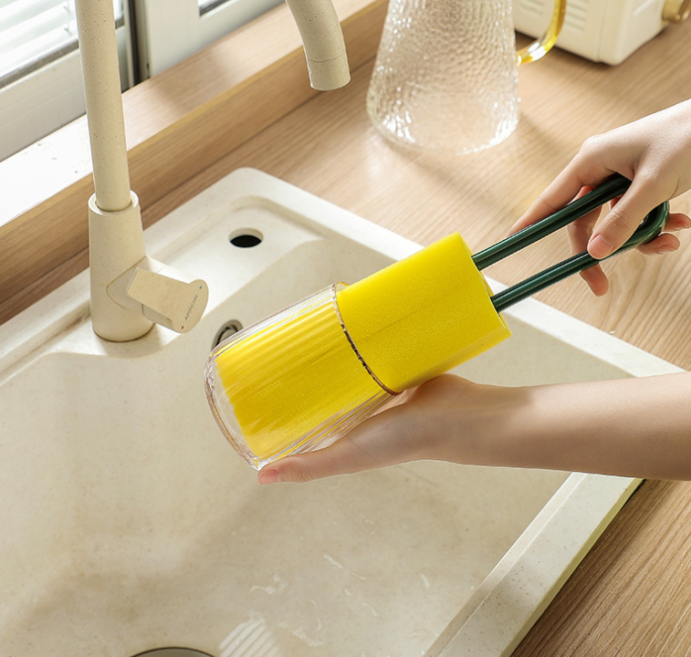 Cepillo de limpieza extendido para tazas de hogar sin rincones muertos Limpieza profunda y fácil para una vajilla impecable.