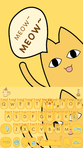 Meow Emoji Keyboard Theme