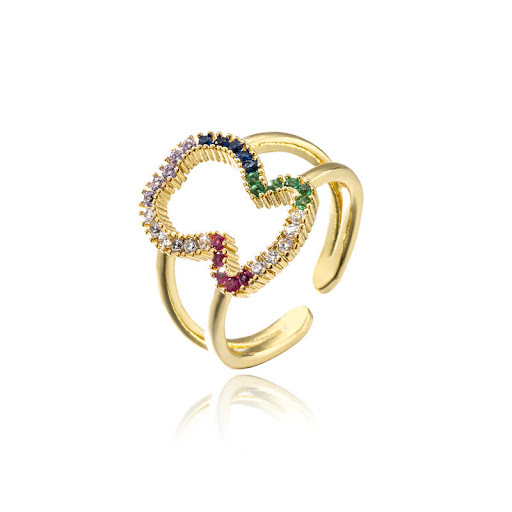 Title 6, Womens Cute Personality Hollow Bear Ring, an a...