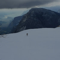 Escursione sugli sci solitaria sul Monte Gazza di 