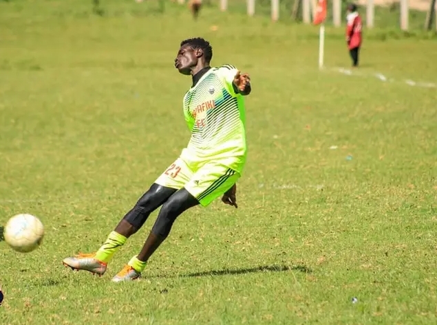 Marafiki FC goalkeeper Daniel Wamalwa in past action