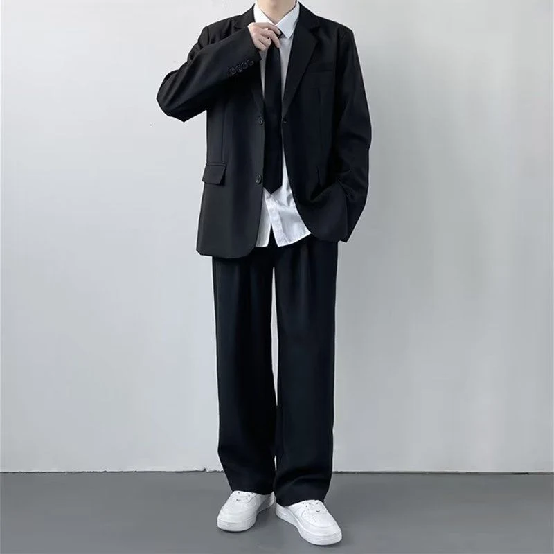 Plus Size Suit Jacket Men's College Style Spring and Autumn. Comfortable and stylish, perfect for casual and smart looks