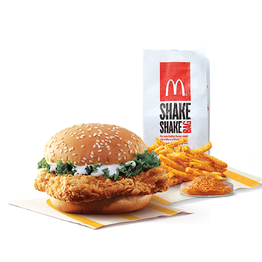 McSpicy Chicken Burger + Fries (M) + Piri Piri Spice Mix