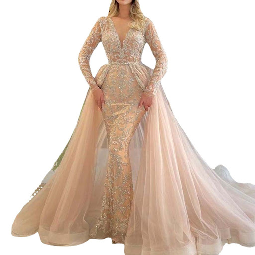 Title 6, French Style Simple Long-sleeved Wedding Dress ...