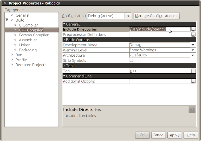for opencv header files to