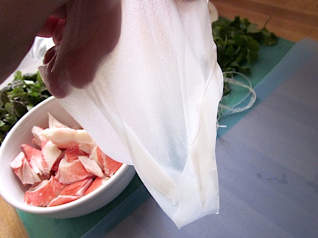 soaked rice paper