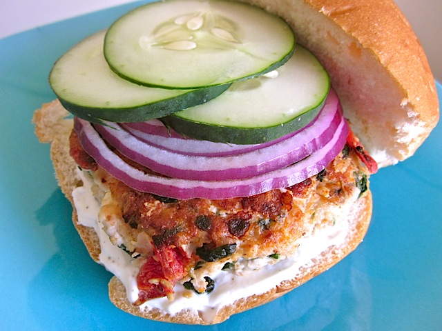 Greek Turkey Burgers are a healthy mix of ground turkey and Mediterranean flavors. BudgetBytes.com