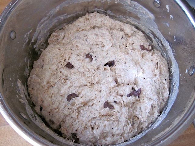 dough after rising for two hours 