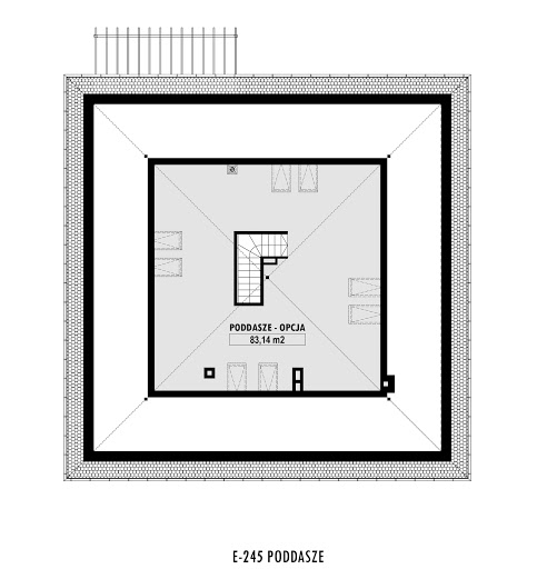 E-245 - Rzut poddasza do adaptacji