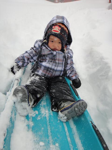 Aidan in snow