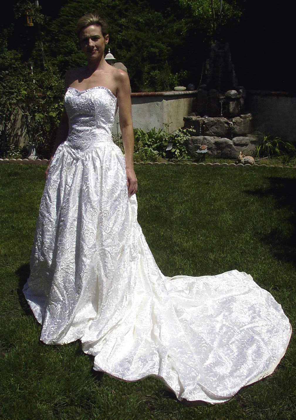 Lace wedding dress, 1990.