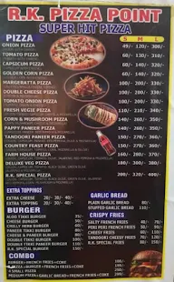 R K Pizza Point menu 1