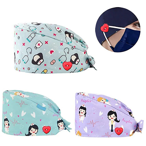 Title 1, Cotton Printed Surgical Caps for Men and Women....