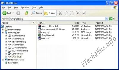 Những thao tác trên file đối với phân vùng GmailDrive hoàn toàn giống với những phân vùng bình thường trên ổ cứng