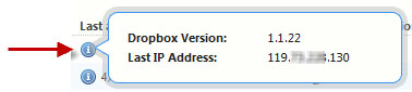 Để hiển thị địa chỉ IP của một thiết bị nào đó, chỉ cần di chuyển chuột tới icon “i”