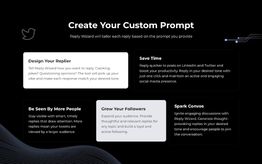 Reply Wizard - Customizable AI Reply Generator for Twitter and LinkedIn screenshot 5