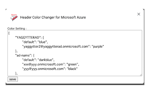 Header Color Changer for Microsoft Azure