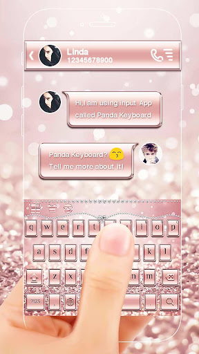 Pink  Gold Keyboard Theme