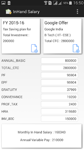 In Hand Salary