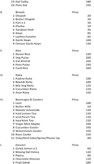 Meal Mongers menu 2