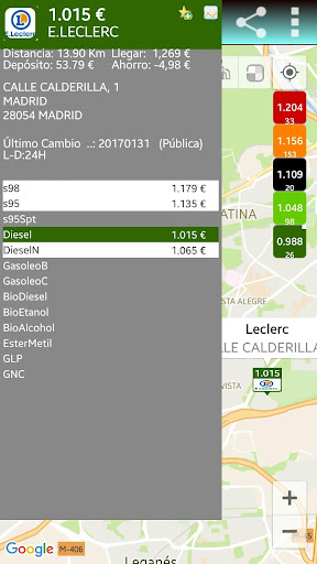  PETROCAT , 17527 LLIVIA, Precios de combustible actuales ScrShot  2