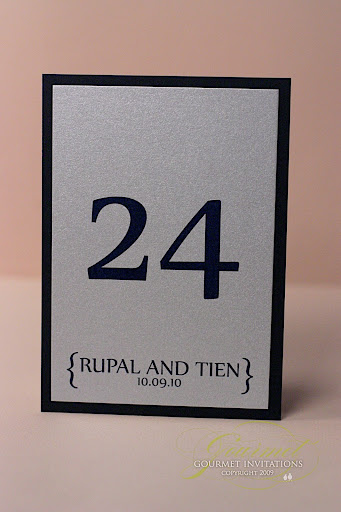 navy and silver wedding, navy and silver table numbers, modern table numbers, wedding table numbers