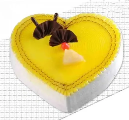 Pineapple Heart Shape Cake