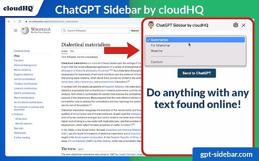 ChatGPT-Seitenleiste von cloudHQ