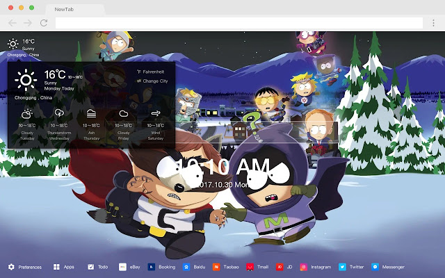 South Park HD Wallpapers Pop New Tabs Theme