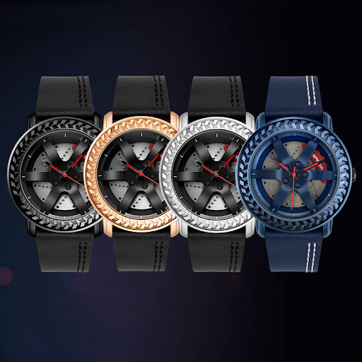 Title 5, Wheel Net Red Belt Watch for men, sporty style,...