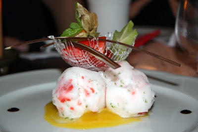 Dessert at Zvonice restaurant in Prague Czech Republic