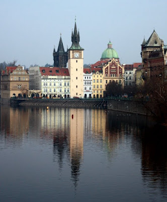 Views of Prague Czech Republic over the Vltava River