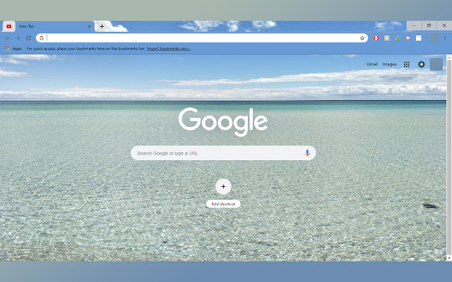 Light Blue Water | 1366x768 chrome extension