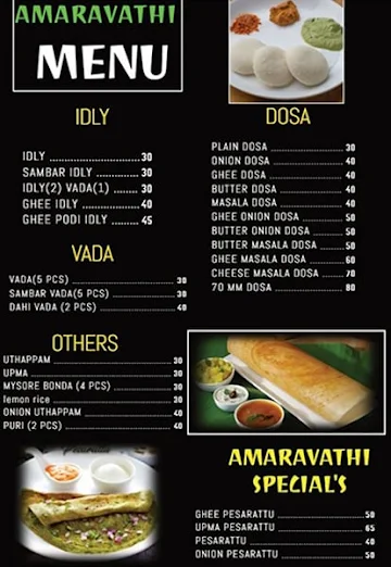 Amaravathi Fine Dine & Restaurant menu 