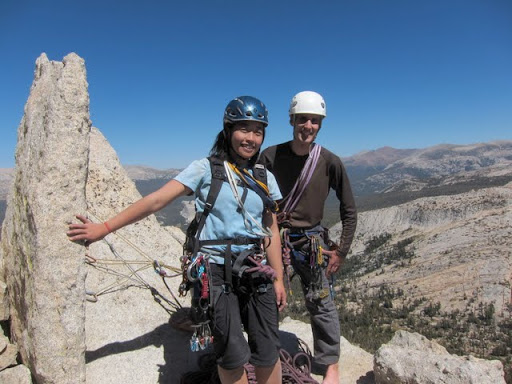 Climbing SE Cathedral Peak