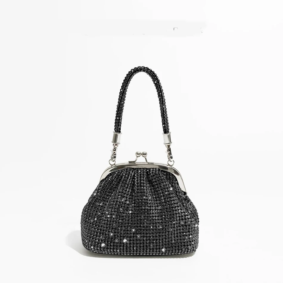 Women's rhinestone shoulder messenger bag, stylish and functional. Carry your essentials with elegance and sparkle, perf