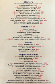 Lydies menu 1