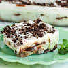 Thumbnail For A Slice Of Oreo Mint Chocolate Chip Freeze On A Plate.