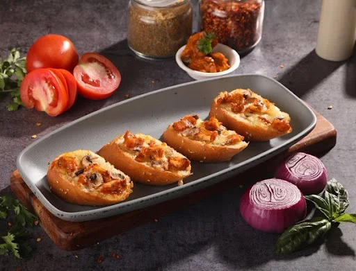 Chicken Tikka & Mushroom Bruschetta