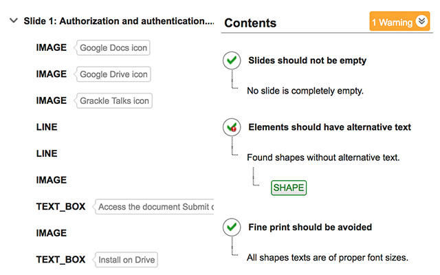 Screenshot of Grackle Slides