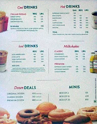 Krispy Kreme menu 1