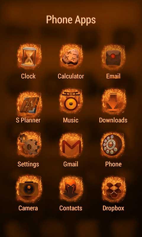 Fire and Stone ZERO Launcher Screen 3