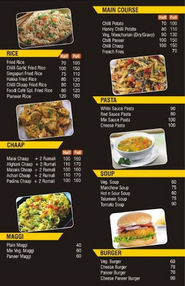 Foodi Cafe menu 