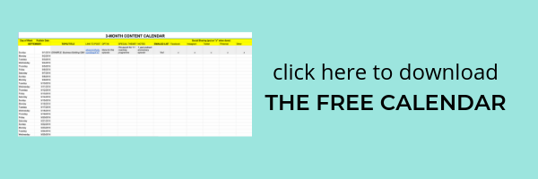 free 3-month content calendar template