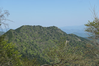 灰縄山アップ（すぐ右に大島山）