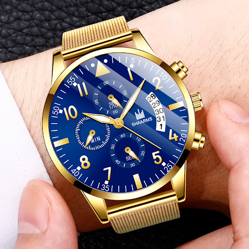 Title 4, Concept Mens Mesh Strap Calendar Quartz Watch....