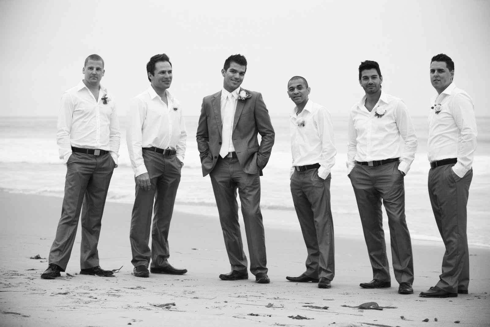 beach wedding party